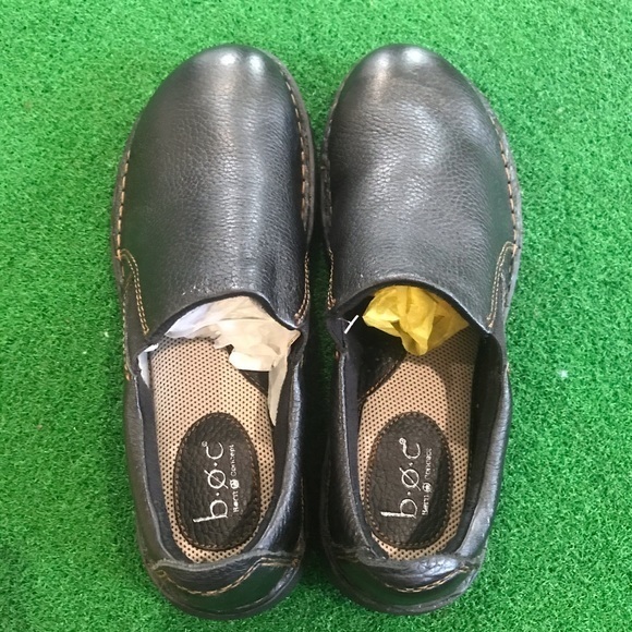 Nwot b.o.c Black Leather Clogs Sz 8 - Picture 2 of 6